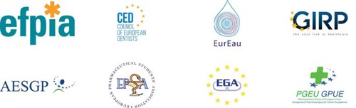 EFPIA, CED, EurEau, GIRP, AESGP, DSA, EGA, PGEU GPUE logos